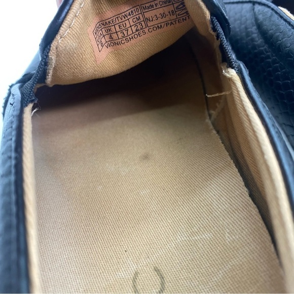 Vionic Midi Snake Black Slip On Shoes - Picture 4 of 6